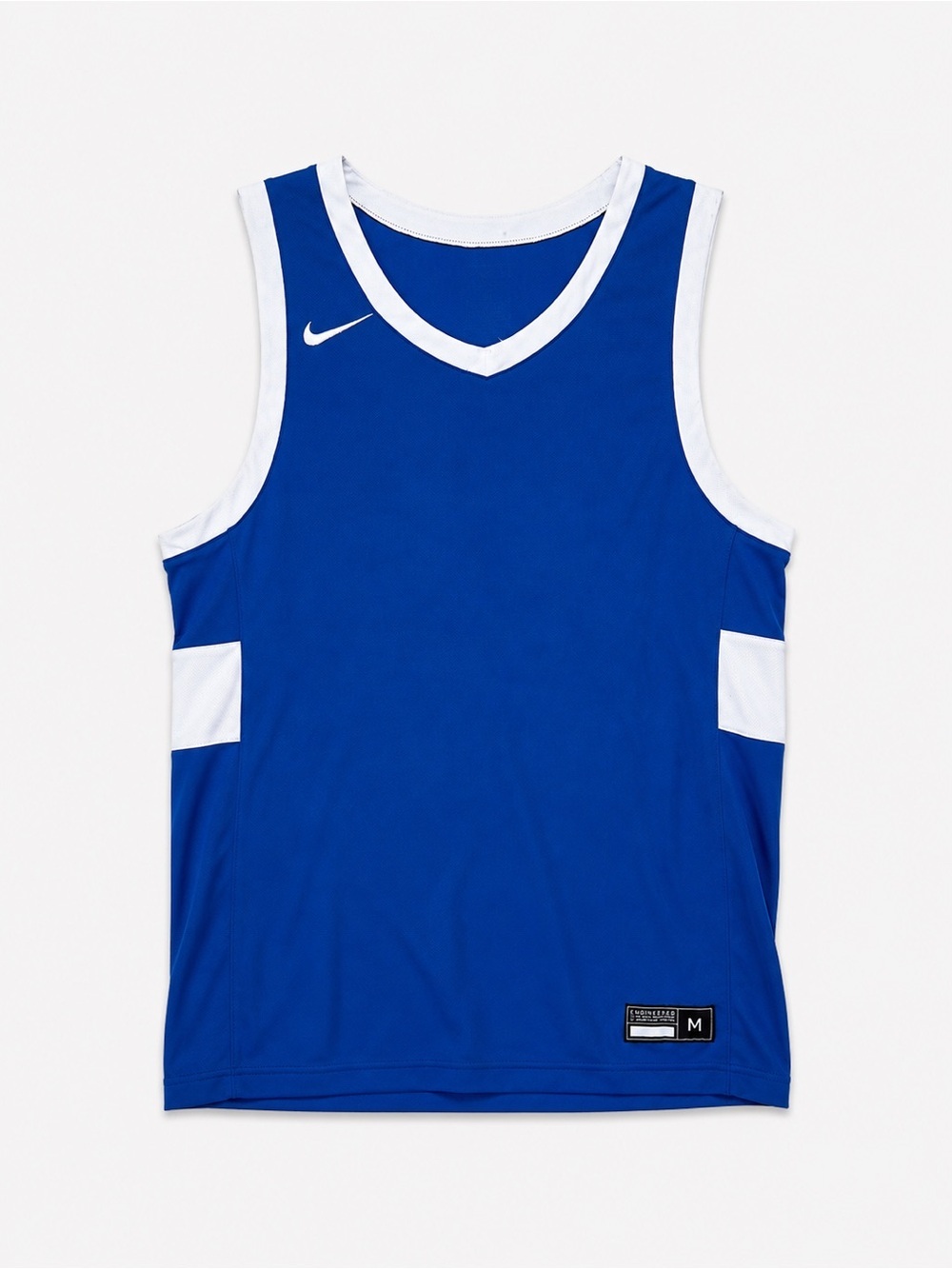 Nike Blue White Basketball Jersey Tank Athletic Mesh Sleeveless Men’s M
